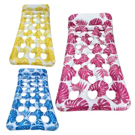 3 Pack Inflatable Pool Float Raft Water Lounge 330lbs Load-Bearing Mattress with Headrest for Adult Swimming Pool Toy Party Beach