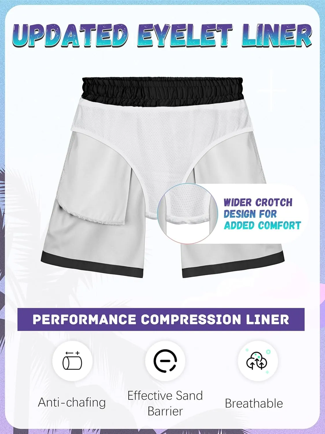 3/1 Pack Boys Swim Trunks UPF 50  Swim Shorts Kid Board Shorts with Mesh Lining Quick Dry Beachwear Swimsuit