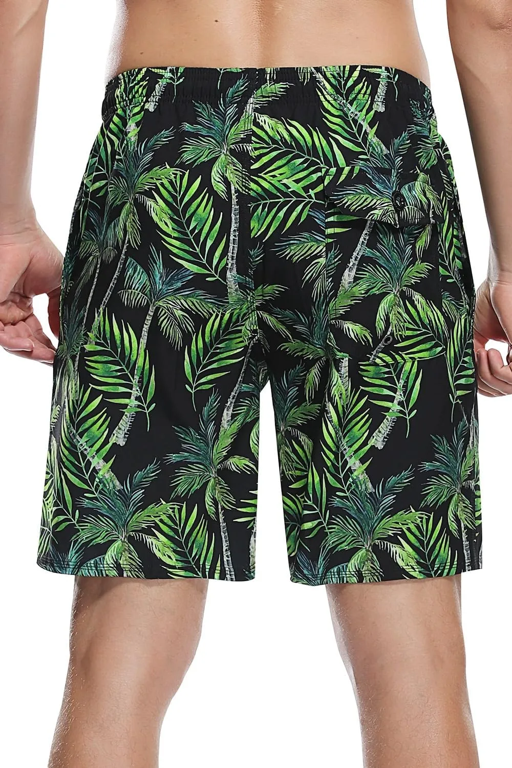 AXESEA Men's Swim Trunks Elastic Quick Dry with Pockets Swimwear Bathing Suits No Mesh Lining Beach Shorts