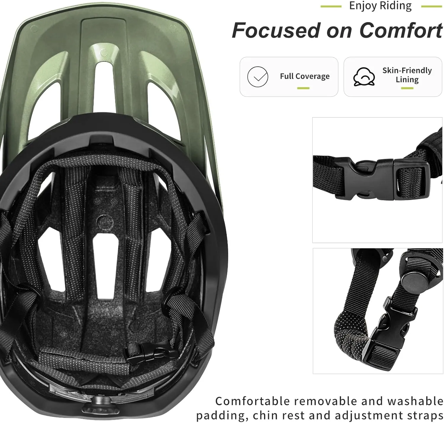 BATFOX Bike Helmet,Mountain Bike Helmet Helmets for Men Women Adults Youth