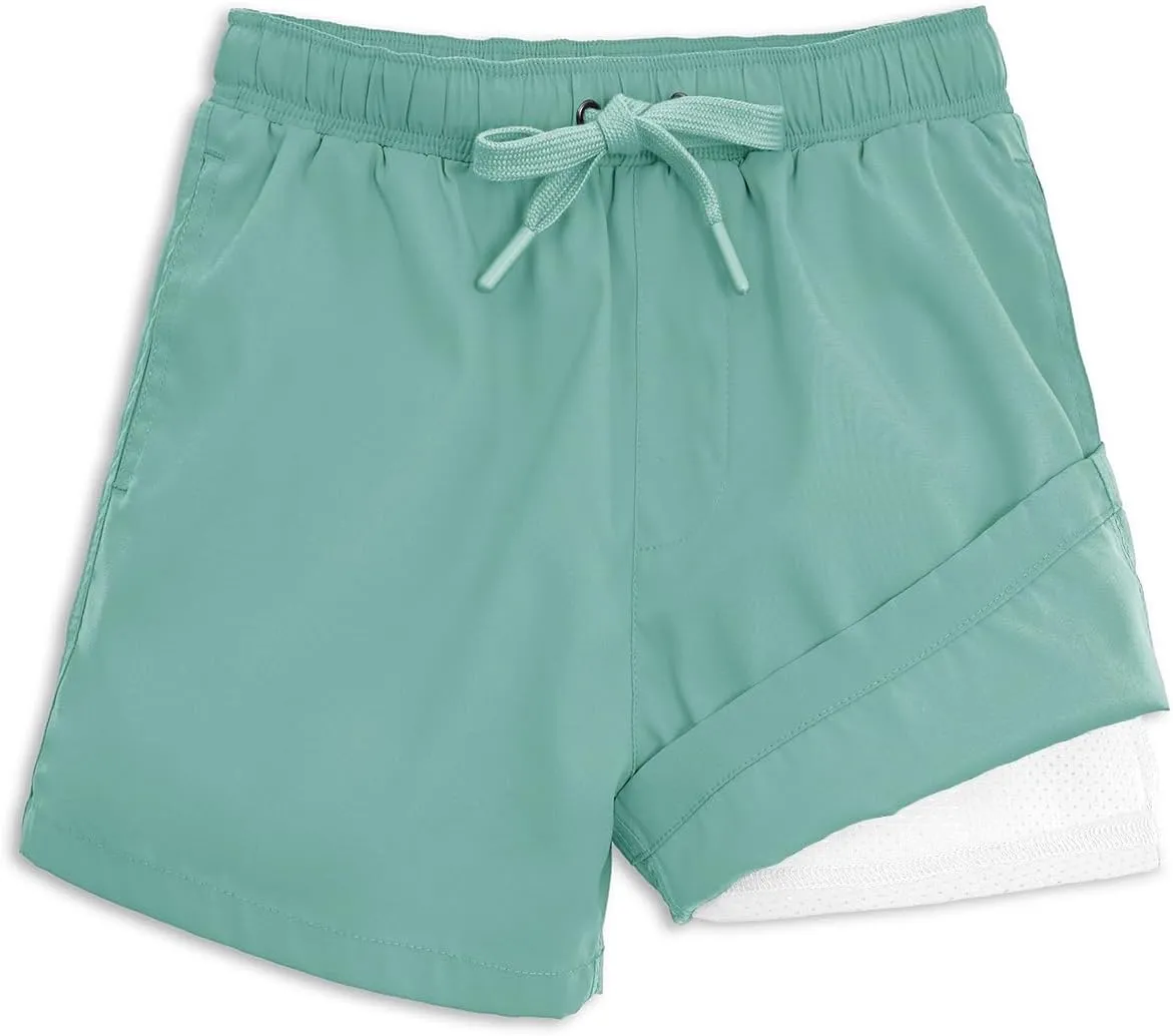 Boys Swim Trunks Kids Summer Drawstring Swim Board Shorts Fashion Quick Dry Beach Bathing Suit