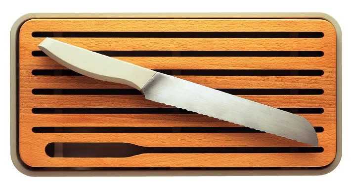 Bread Bin With Bread Board and Knife ..