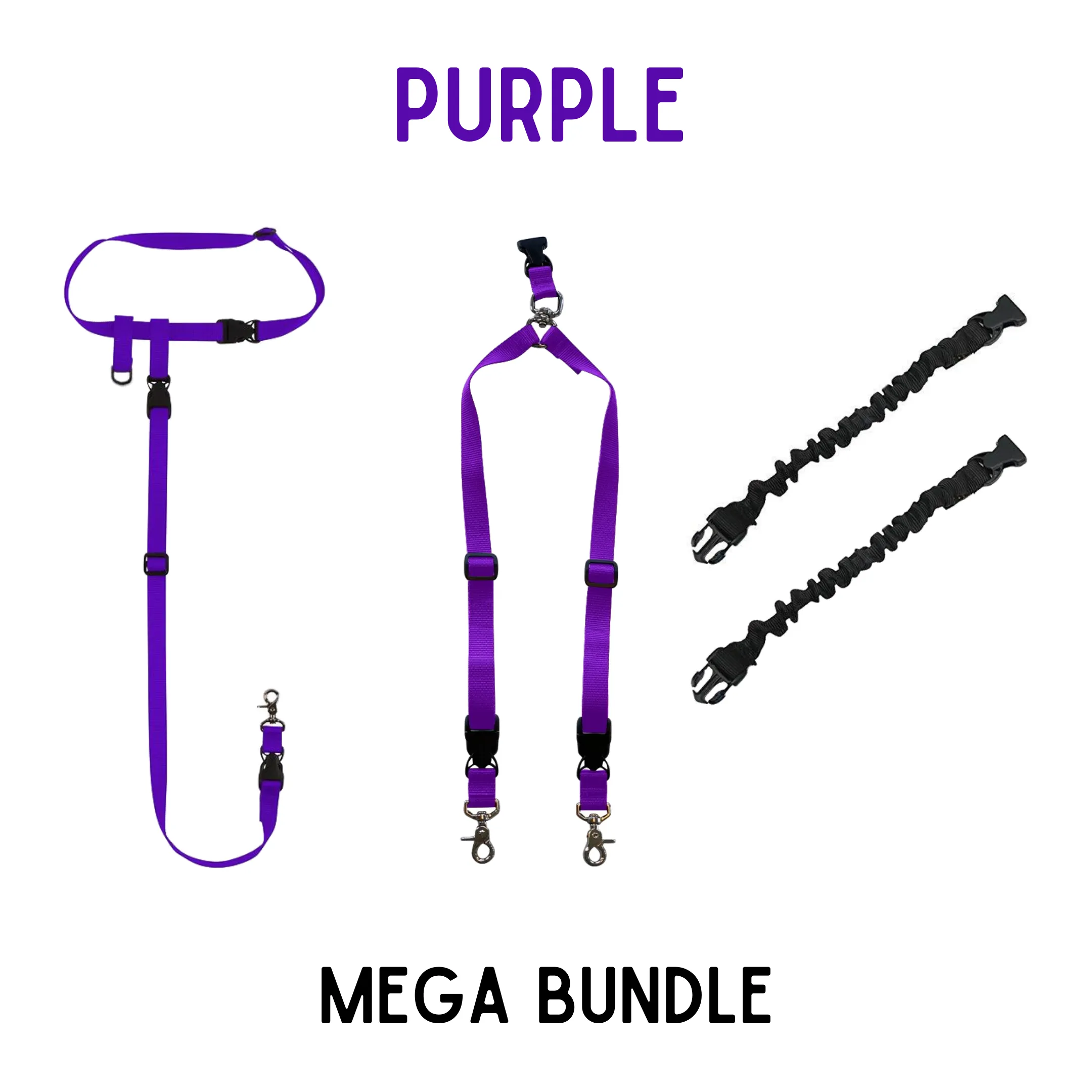 BUNDLE - Regular Dog Leash, Double Buddy   2x Lunge Busters