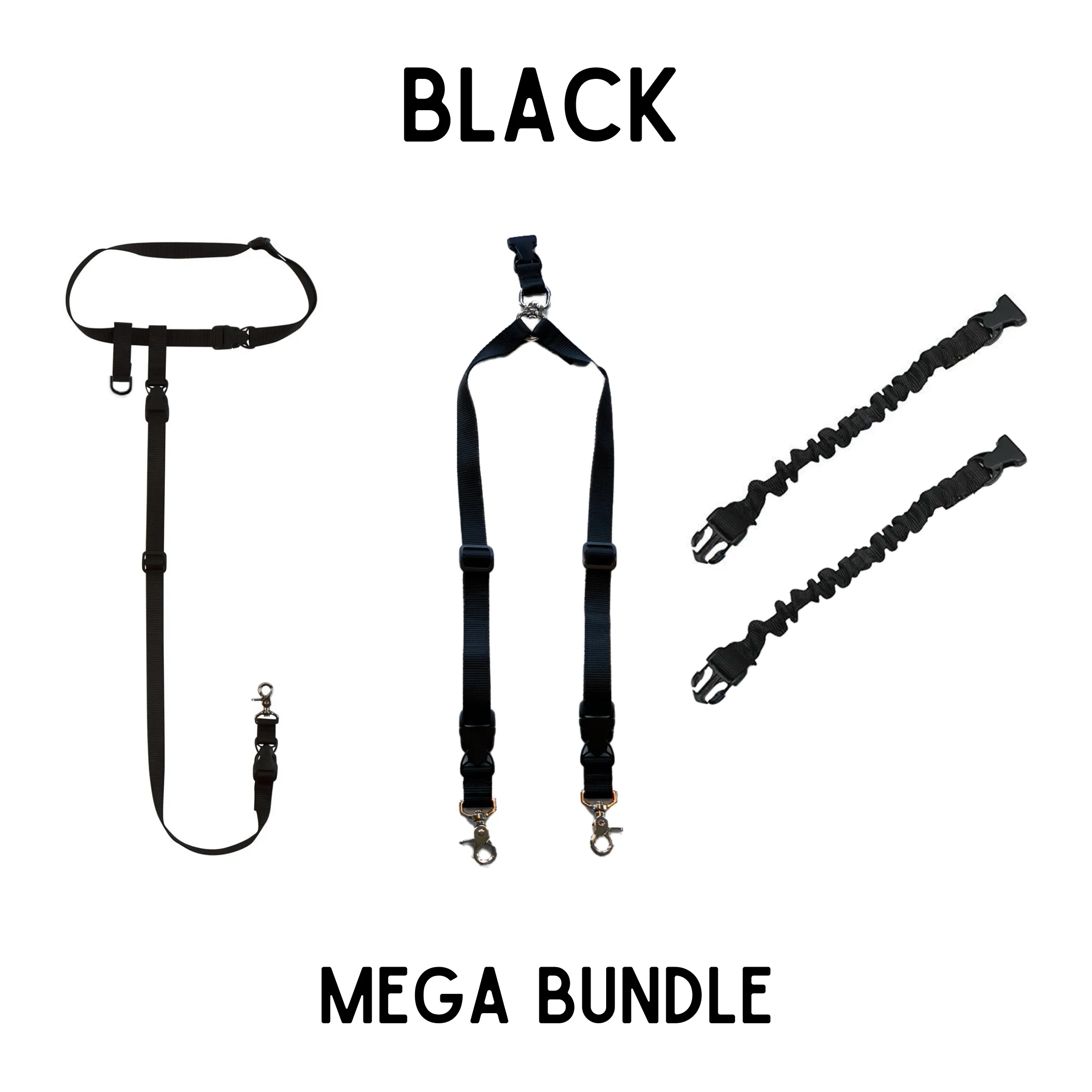 BUNDLE - Regular Dog Leash, Double Buddy   2x Lunge Busters