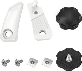 Loc Chinstrap Fastener Kit & Football Helmet Thumb Screws - Fits for Riddell Speed Flex Helmet Football Chin Strap, Stabilizes Football Chin Strap for Enhanced Head Safety, White