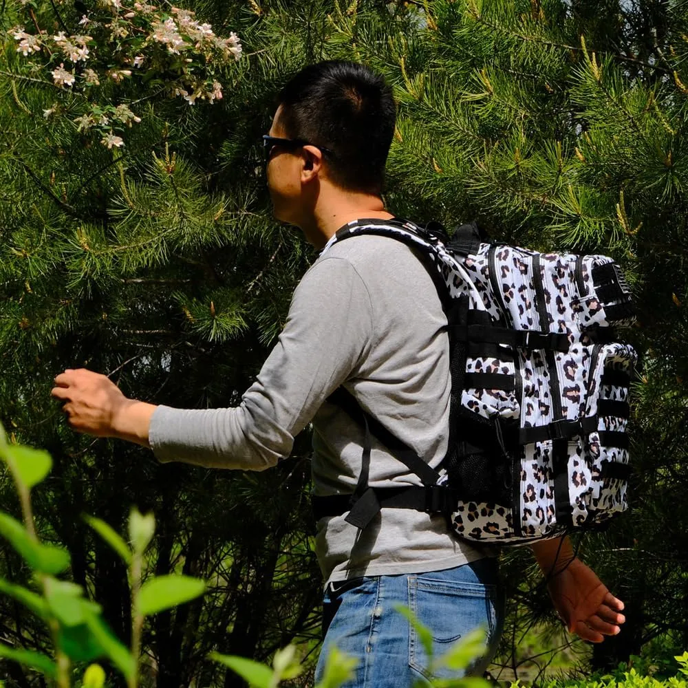 Military Tactical Backpack 45L Large Tactical Backpack for Men, Hiking Rucksack With Bottle Holder