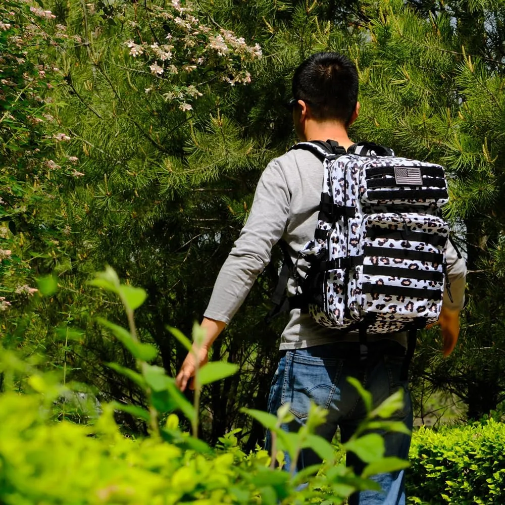 Military Tactical Backpack 45L Large Tactical Backpack for Men, Hiking Rucksack With Bottle Holder