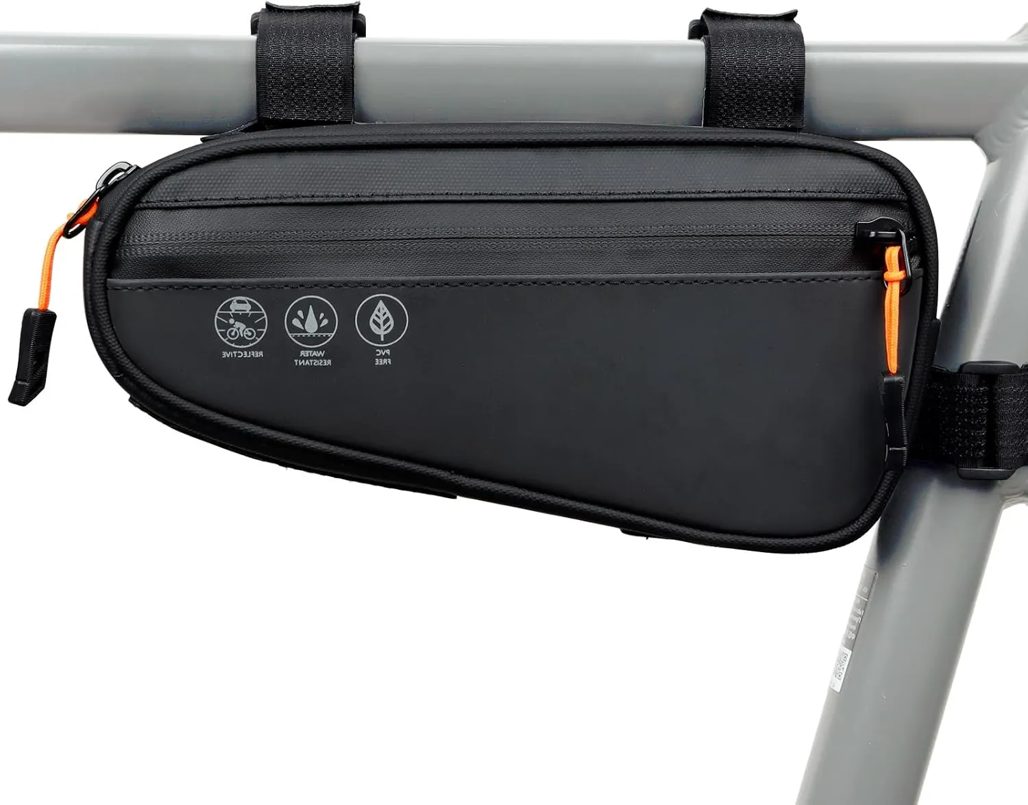 NDakter Bike Triangle Frame Bag, Bicycle Storage Pouch with 2 Side Pockets, 3-in-1 Top Tube Bags for Phone, Waterproof Cycling Tool Accessories Pack for MTB Mountain Road Bikes1.2L