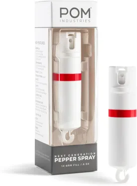 POM Pepper Spray Flip Top Snap Hook - Maximum Strength OC Spray Self Defense - Tactical Compact & Safe Design - Quick Key Release - 25 Bursts & 10 ft Range - (Group)