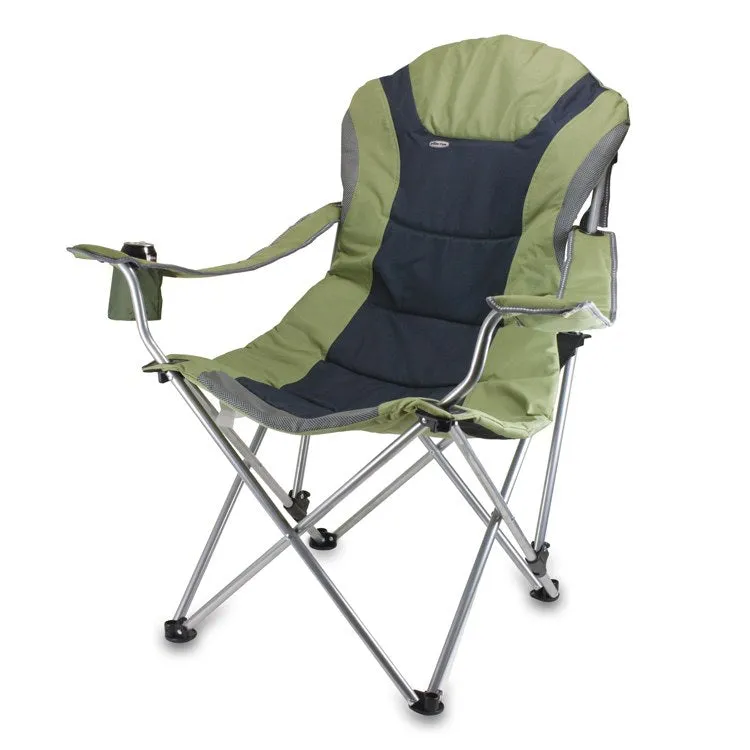 Reclining Camp Chair, Sage Green with Dark Gray
