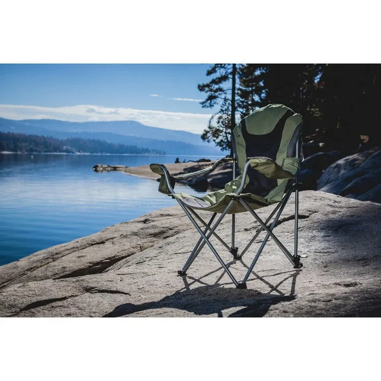 Reclining Camp Chair, Sage Green with Dark Gray