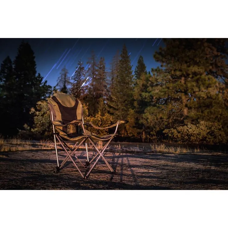 Reclining Camp Chair, Sage Green with Dark Gray