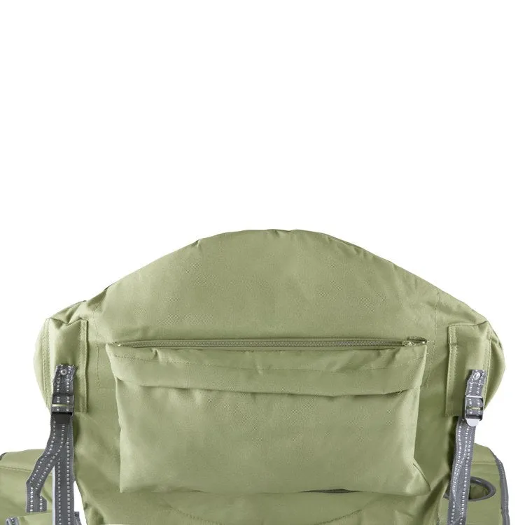 Reclining Camp Chair, Sage Green with Dark Gray