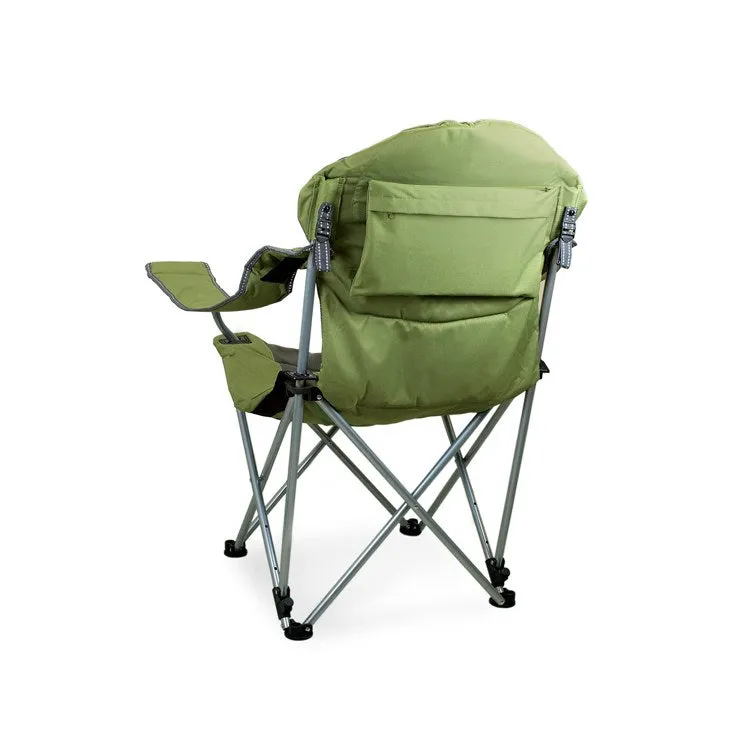 Reclining Camp Chair, Sage Green with Dark Gray
