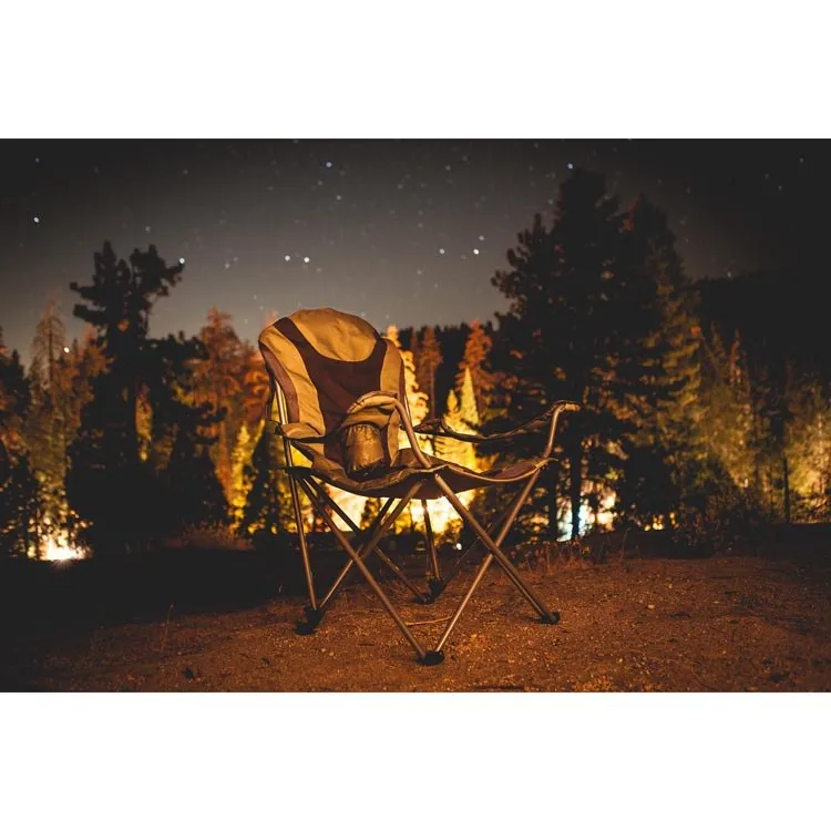 Reclining Camp Chair, Sage Green with Dark Gray