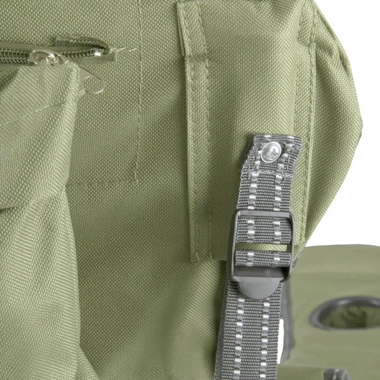 Reclining Camp Chair, Sage Green with Dark Gray