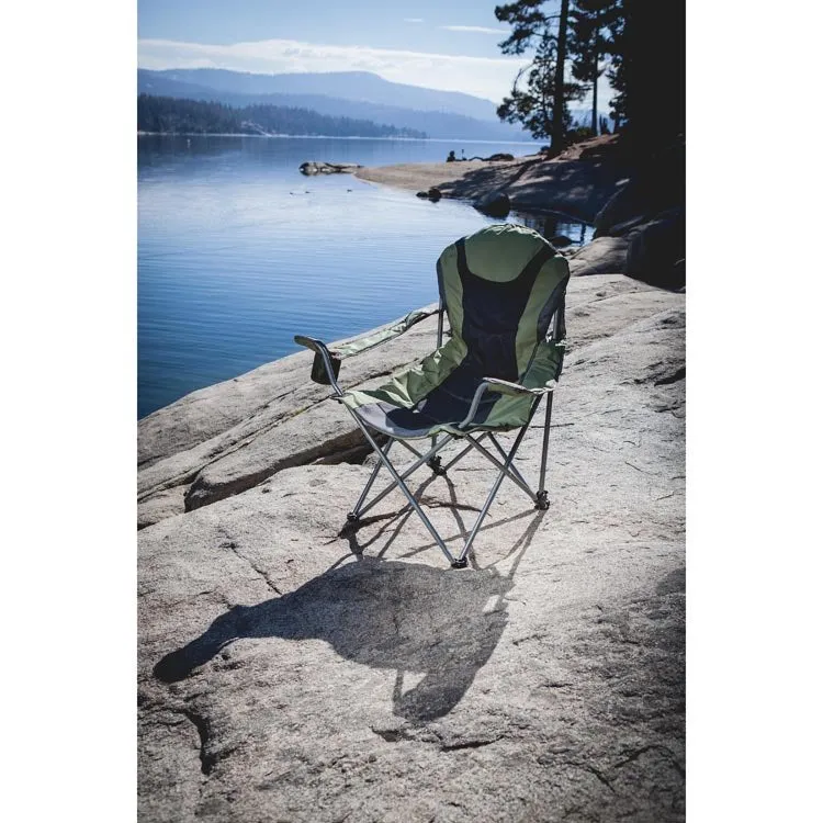 Reclining Camp Chair, Sage Green with Dark Gray