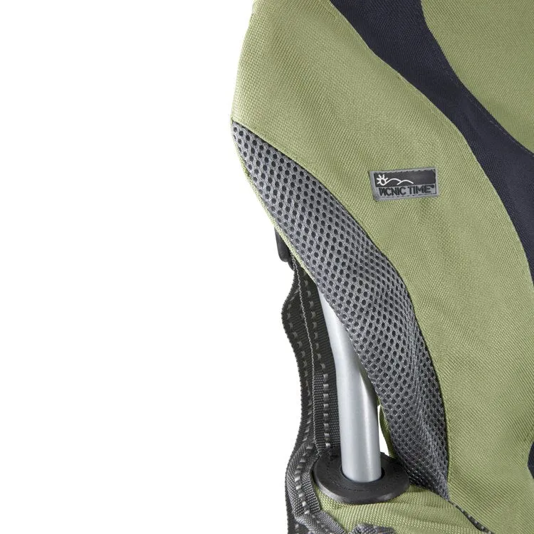 Reclining Camp Chair, Sage Green with Dark Gray