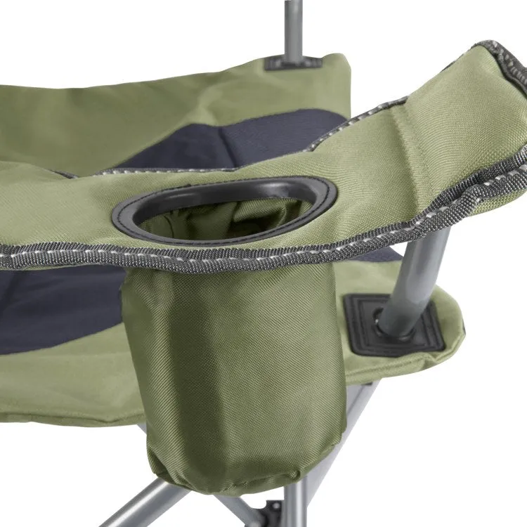 Reclining Camp Chair, Sage Green with Dark Gray