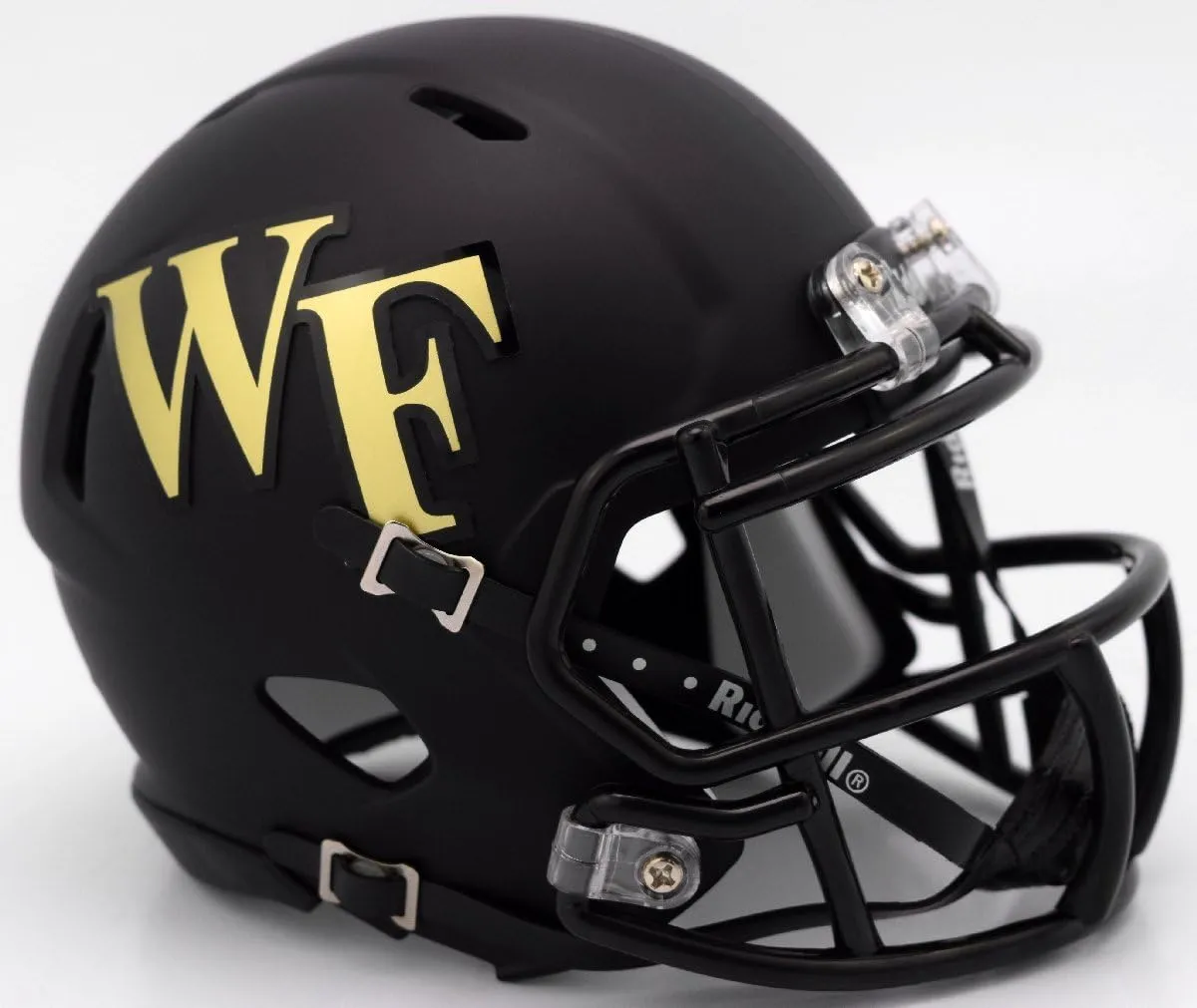 Riddell NCAA Wake Forest Demon Deacons Helmet Mini SpeedHelmet Replica Mini Speed Style Matte Black, Team Colors, One Size