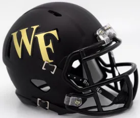 Riddell NCAA Wake Forest Demon Deacons Helmet Mini SpeedHelmet Replica Mini Speed Style Matte Black, Team Colors, One Size