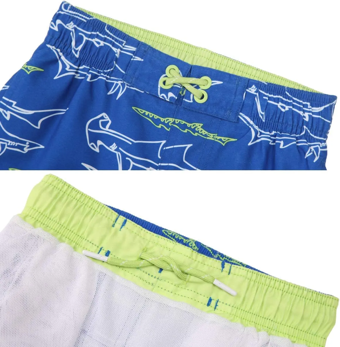 Rokka&Rolla Boys' Swim Trunks UPF 50  Quick Dry Bathing Suit Swimwear Beach Shorts with Mesh Lining