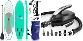 SereneLife Inflatable Stand Up Paddle Board (6 Inches Thick) with Premium SUP Accessories & Carry Bag | Wide Stance, Bottom Fin for Paddling, Surf Control, Non-Slip Deck | Youth & Adult Standing Boat