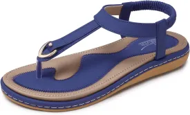 SHIBEVER Womens Sandals Summer Flat: Dressy Casual T-Strap Flip Flop Thong Flats Sandals - Comfortable Walking