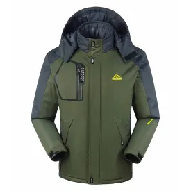 Sidiou Group Men Windproof Fleece Jacket Winter Outdoor Sport Waterproof Ski Jacket Coat
