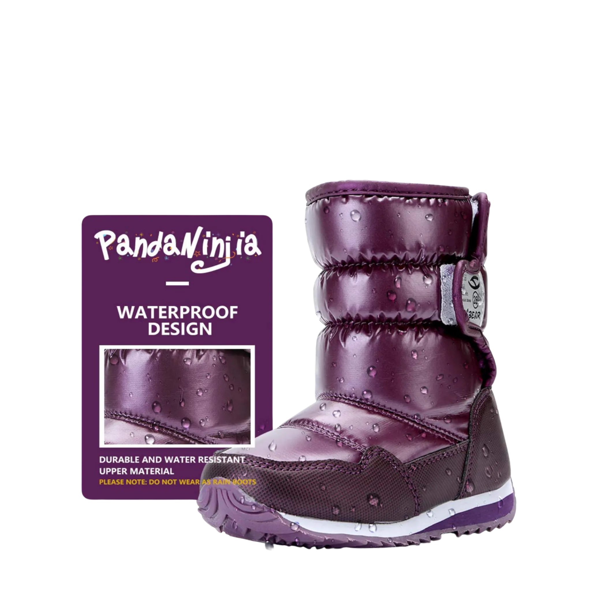 Vecjunia Boys Girls Kids Winter Snow Boots Anti-Slip Faux Fur Lined Shoes 12.5 US | 30EU | 11.5 UK