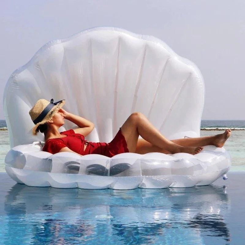 White Shell Inflatable Pool Raft