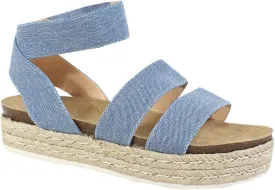 YOKI CHIARA-10 Womens Sandal Platform Espadrille Wedge, Strappy Sandals for Women, Platform Sandals Women, Summer Sandals