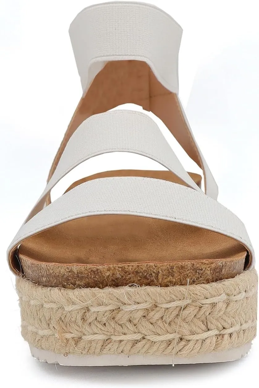 YOKI CHIARA-10 Womens Sandal Platform Espadrille Wedge, Strappy Sandals for Women, Platform Sandals Women, Summer Sandals