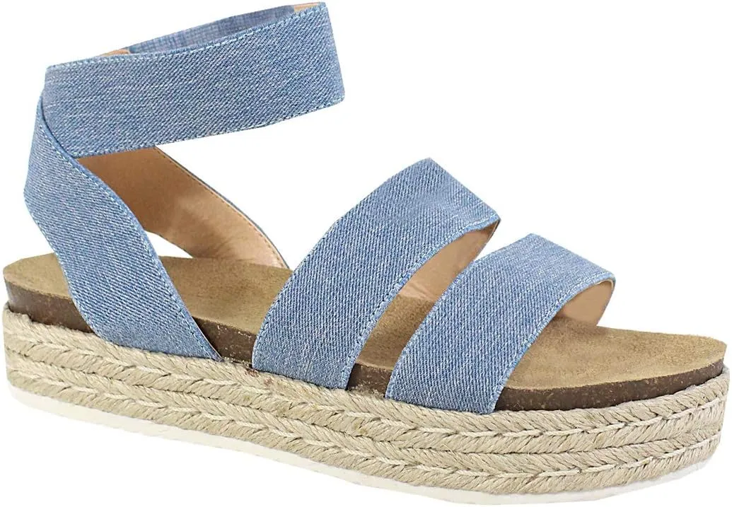 YOKI CHIARA-10 Womens Sandal Platform Espadrille Wedge, Strappy Sandals for Women, Platform Sandals Women, Summer Sandals