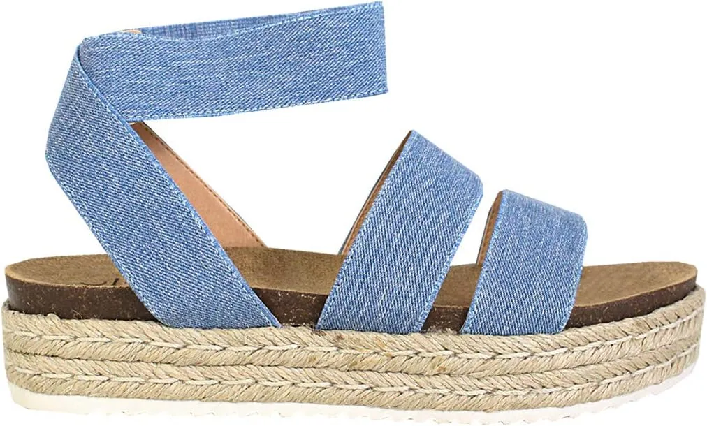 YOKI CHIARA-10 Womens Sandal Platform Espadrille Wedge, Strappy Sandals for Women, Platform Sandals Women, Summer Sandals